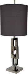 Chain Link Table Lamp With Gray Shade