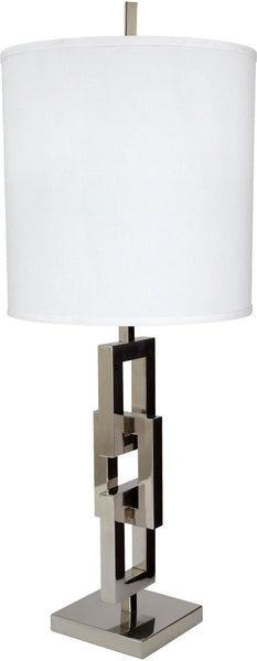 Chain Link Table Lamp With White Shade