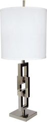 Chain Link Table Lamp With White Shade