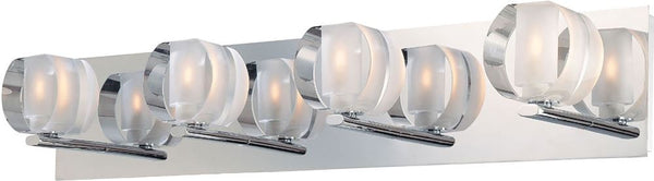 Circo 4 Light Vanity In Chrome and Polished Clear Glass