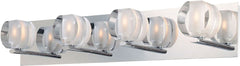 Circo 4 Light Vanity In Chrome and Polished Clear Glass