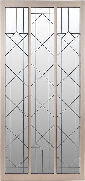 Empire State Floor Mirror With Leaded Glass