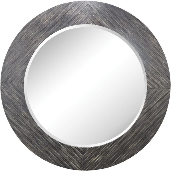 Blackwall Wood Framed Wall Mirror In Black Ash
