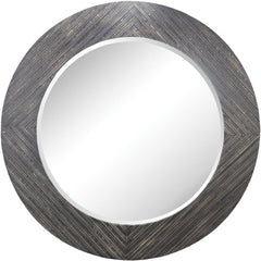Blackwall Wood Framed Wall Mirror In Black Ash