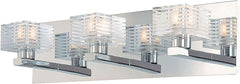 Quatra 3 Light Vanity In Chrome and Clear Glass