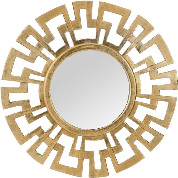 Cast Greek Key Mirror
