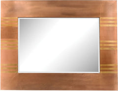 Copper Frame Mirror With Gold