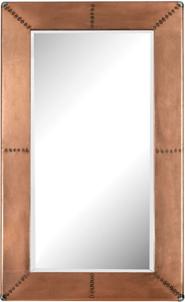 Copper Frame Mirror With Nail Head