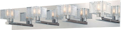 Quatra 4 Light Vanity In Chrome and Clear Glass