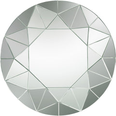 Circular Geometric Mosaic Mirror
