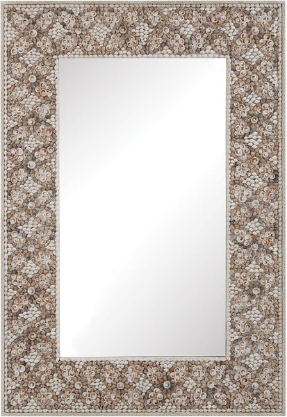 Cross Hatch Shell Mirror