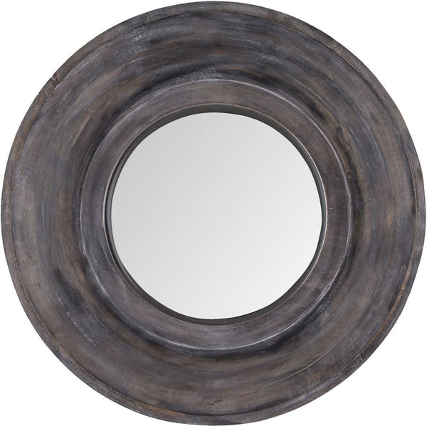 Dark Grey Stain Porthole Mirror