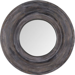 Dark Grey Stain Porthole Mirror