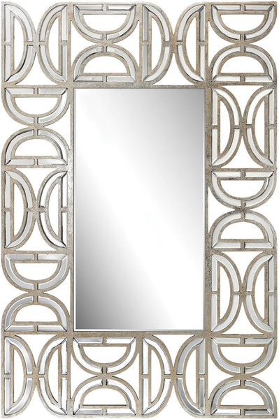 Rectangular Wall Mirror With D Pattern Frame