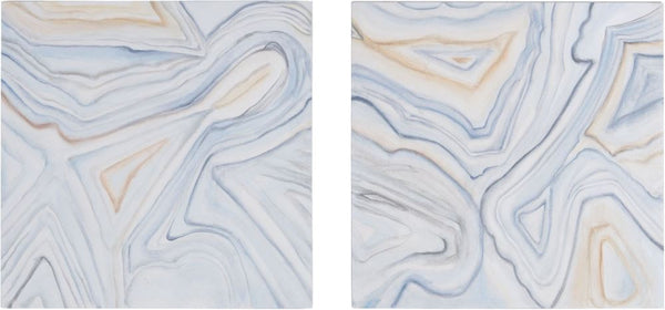 Pastels Agate Handpainted Wall Art