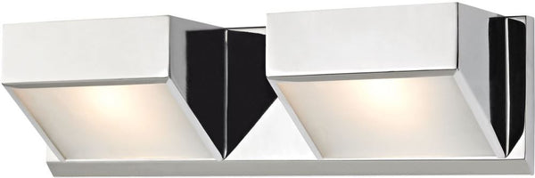 Devon 2 Light Vanity In Chrome With Opal Glass Lens