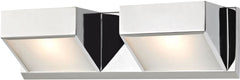 Devon 2 Light Vanity In Chrome With Opal Glass Lens