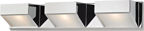 Devon 3 Light Vanity In Chrome With Opal Glass Lens