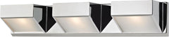 Devon 3 Light Vanity In Chrome With Opal Glass Lens