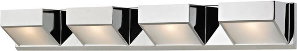Devon 4 Light Vanity In Chrome With Opal Glass Lens