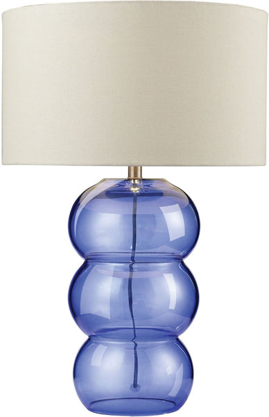 28" Ring Lamp Cobalt Glass Table Lamp