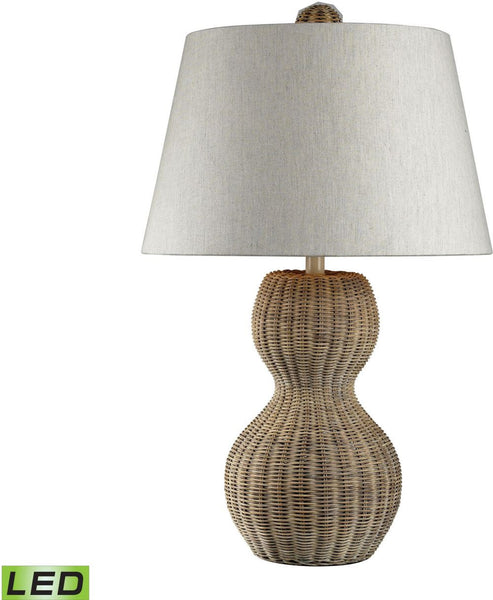 Sycamore Hill Rattan Led Table Lamp In Light Natural Finish