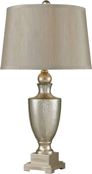 Antique Mercury Glass Table Lamps With Silver Accents - (Set of 2)