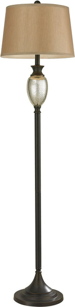 Caledon Antique Mercury Glass Floor Lamp With Bronze Accents