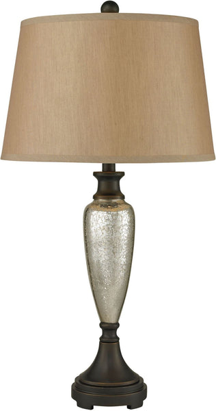 Caldeon Table Lamps In Antique Mercury With Bronze Accents