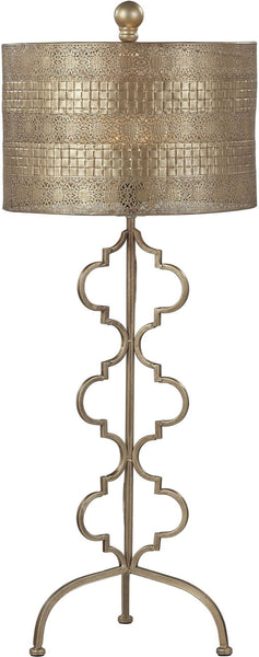 Metal Table Lamp In Gold Leaf