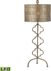 Metal Led Table Lamp In Gold Leaf