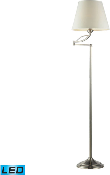 Elysburg 1 Light Led Floor Lamp In Satin Nickel