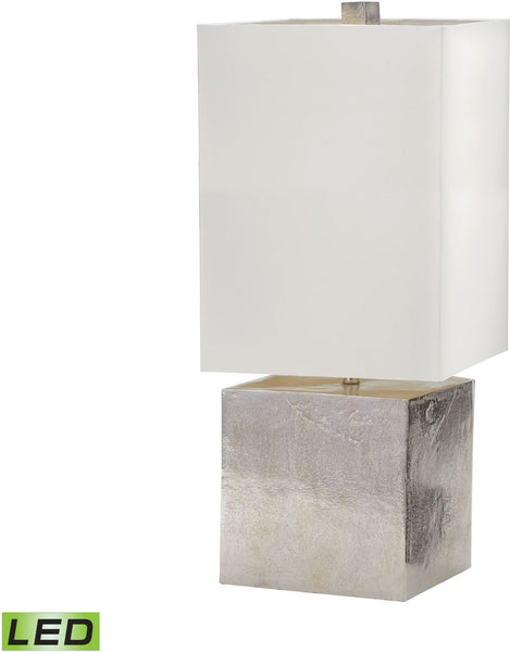 Cement Cube Led Table Lamp In Nickel