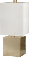 Cement Cube Table Lamp In Gold