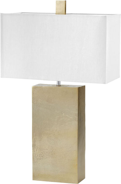Cement Tower Table Lamp In Gold