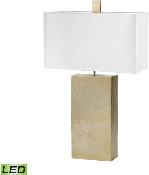 Cement Tower Led Table Lamp In Gold
