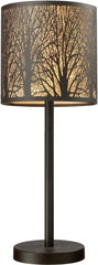 Woodland Sunrise 1 Light Portable Lamp In Aged Bronze