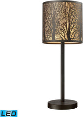Woodland Sunrise 1 Light Portable Led Lamp In Aged Bronze