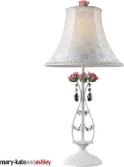 Mary-Kate and Ashley Rosavita Table Lamp In White and Pink