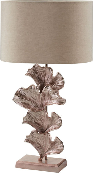 Ginkgo Leaf Table Lamp In Rose Gold