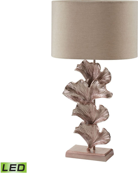 Ginkgo Leaf Led Table Lamp In Rose Gold