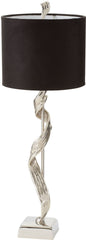 Twisted Bark Table Lamp In Nickel