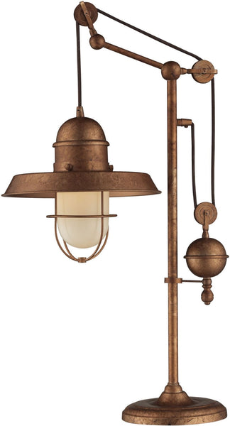 Farmhouse 1 Light Adjustable Table Lamp In Bellwether Copper
