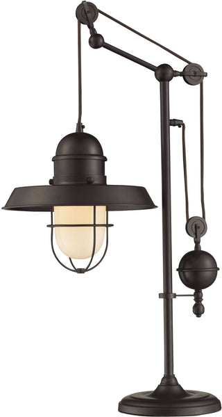 Farmhouse Table Lamp In Oiled Bronze