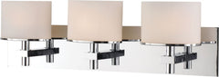 Ombra 3 Light Vanity In Chrome and White Opal Glass