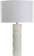 Round Stacked Marble Table Lamp