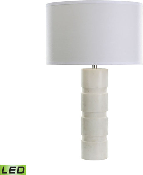 Round Stacked Marble Led Table Lamp
