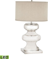 Massive Turned Brass Led Table Lamp