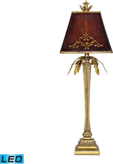 Draping Leaf Led Table Lamp In Gold Leaf