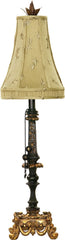 Josephine Table Lamp In Black and Gold Leaf